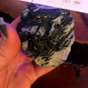 Black tourmaline cluster